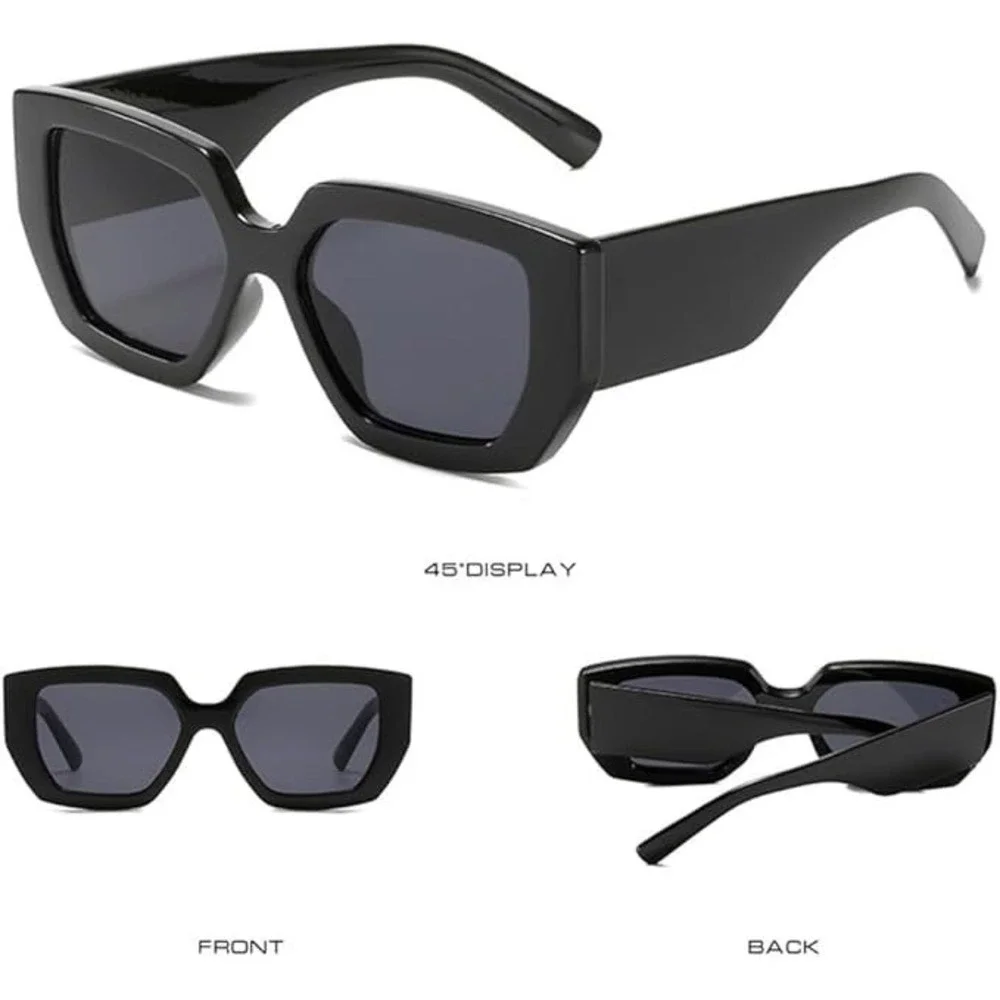 Oversized Black Square Sunglasses Men's Fashion Eyeglasses Hip‎ Hop Cholo Rapper